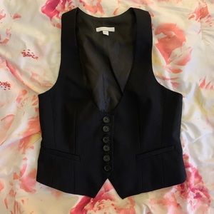 new york & company black tuxedo vest waistcoat